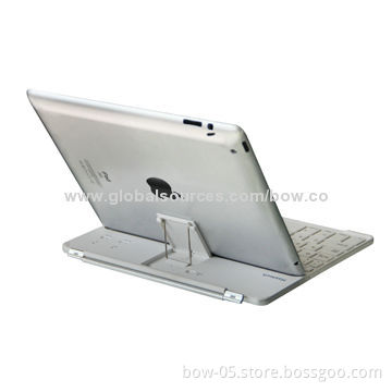Wireless Bluetooth Keyboard Case for iPad 2/New iPad/iPad 4, 280mA Capacity